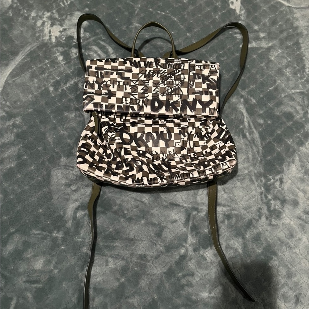 Dkny Tilly Graffiti Foldover Backpack Gem